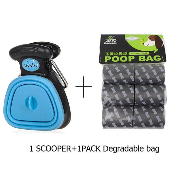 Planet Gates 200089142 Blue 2 / S 14x11.5 cm Pet Dog Poop Bag Dispenser Travel Foldable Pooper Scooper  Poop Scoop Clean  Animal Waste  Picker Cleaning Tools Pet Products