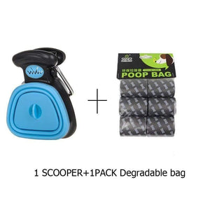 Planet Gates 200089142 G / L Dog Pet Travel Foldable Pooper Scooper With 1 Roll Decomposable Bags Poop Scoop Clean Pick Up Excreta Cleaner Epacket Shipping