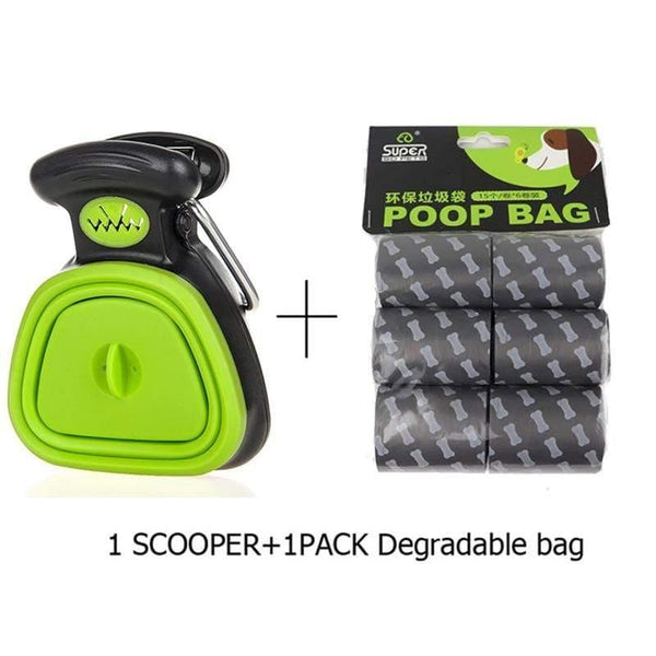 Planet Gates 200089142 Green 2 / S 14x11.5 cm Pet Dog Poop Bag Dispenser Travel Foldable Pooper Scooper  Poop Scoop Clean  Animal Waste  Picker Cleaning Tools Pet Products