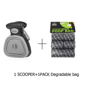 Planet Gates 200089142 I / L Dog Pet Travel Foldable Pooper Scooper With 1 Roll Decomposable Bags Poop Scoop Clean Pick Up Excreta Cleaner Epacket Shipping