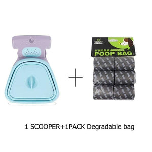 Planet Gates 200089142 K / L Dog Pet Travel Foldable Pooper Scooper With 1 Roll Decomposable Bags Poop Scoop Clean Pick Up Excreta Cleaner Epacket Shipping