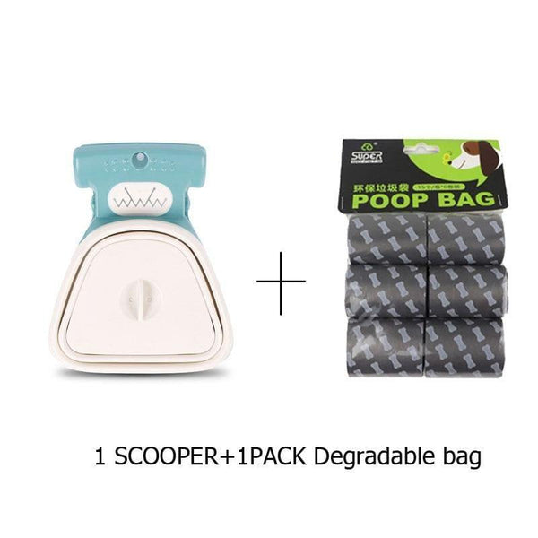 Planet Gates 200089142 L / L Dog Pet Travel Foldable Pooper Scooper With 1 Roll Decomposable Bags Poop Scoop Clean Pick Up Excreta Cleaner Epacket Shipping