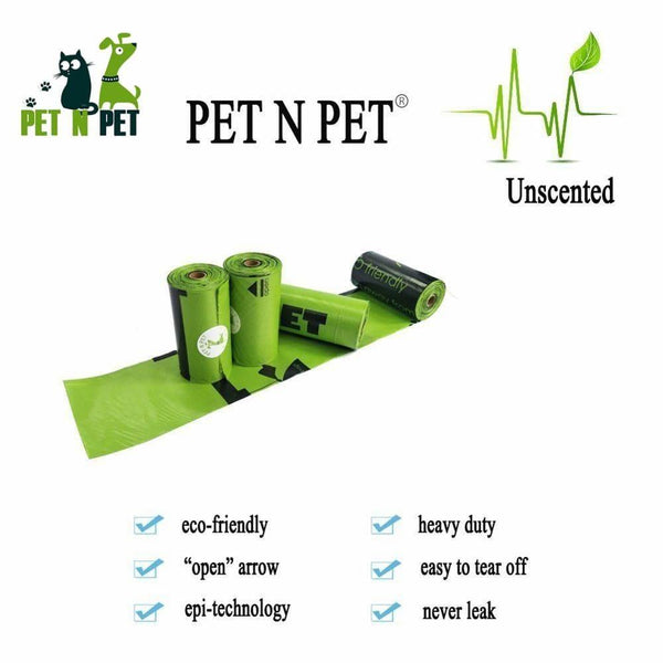 Planet Gates 200089142 Pet N Pet Biodegradable Dog Poop Bag Earth-Friendly 360/720 Counts 24/48 Rolls 15 Micron Green Cat Waste Bag