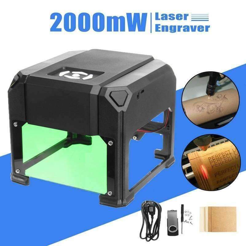 Planet Gates 2000mW USB Desktop Laser Engraving Machine DIY Logo Mark Printer Cutter CNC Laser Carving Machine Upgraded FOR WIN/Mac OS System