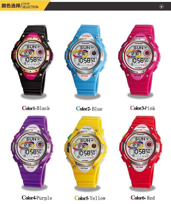 Planet Gates 2001D-1 Children Watch Kids Digital Watch Fashion Sports Boys Girls Watches 100m Waterproof Swim Dive Watch montre enfant garcon