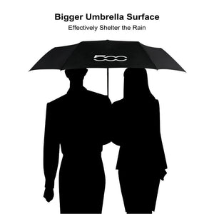Planet Gates 200203145 Automatic Folding Windproof Umbrella For Fiat 500 Car Portable Sunshade With Car Logo Sun Beach Umbrella Auto Accessories