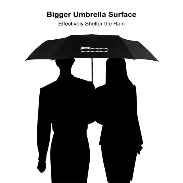 Planet Gates 200203145 Automatic Folding Windproof Umbrella For Fiat 500 Car Portable Sunshade With Car Logo Sun Beach Umbrella Auto Accessories