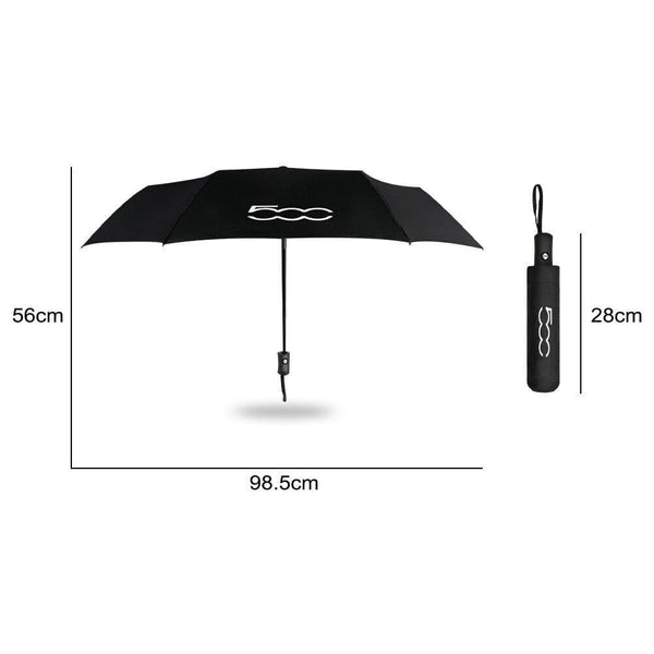 Planet Gates 200203145 Automatic Folding Windproof Umbrella For Fiat 500 Car Portable Sunshade With Car Logo Sun Beach Umbrella Auto Accessories