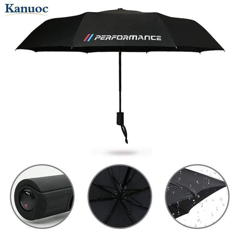 Planet Gates 200203145 Car Styling Car Portable Folding Umbrella Sunshade For BMW E46 E39 E38 E90 E60 E36  X5 X3 X6 With M/performance LOGO (Black)