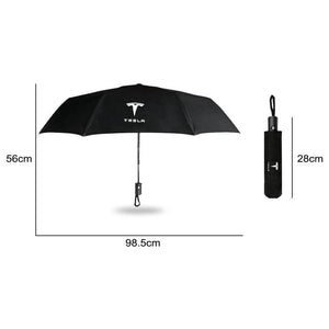 Planet Gates 200203145 Car Styling Three-fold Double Layer Umbrella Windproof Automatic Sun Beach Umbrella For Tesla Model 3 Model X S Accessories (Black)