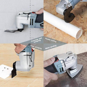 Planet Gates 200231154 Oscillating Multi-Tool Multifunction Power Tools Home Renovator Tool DIY Woodworking Tool With Accessory Kit