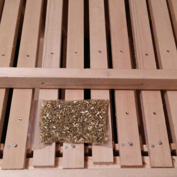 Planet Gates 200284146 1100 Pcs Italian Bee Beehive Nest Box Threading Hole Nest Box Nest Foundation Copper Eye Beekeeping Tools (Gold)