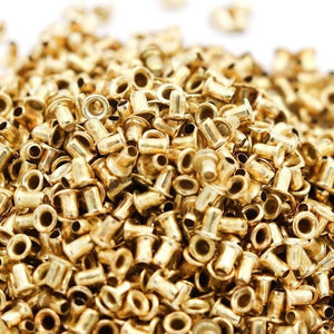 Planet Gates 200284146 1100pcs Bee Beehive Threading Hole Nest Box Apiculture Copper Eyes A Tool Of Beekeeping Protect Nest Box Nest Foudation (Gold Bee Hive)