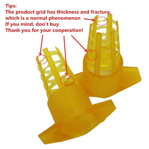Planet Gates 200284146 30Pcs Beekeeping Tools Yellow Plastic Bee Queen Cage Protective Cover Beekeeping Tools Cell Protector Cages