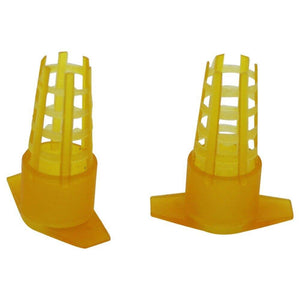 Planet Gates 200284146 30Pcs Beekeeping Tools Yellow Plastic Bee Queen Cage Protective Cover Beekeeping Tools Cell Protector Cages