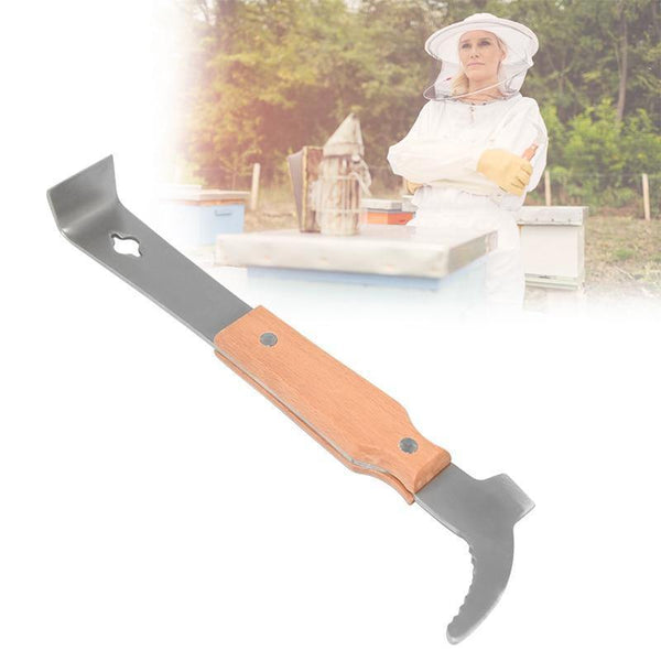 Planet Gates 200284146 BeeHive Tool Bee Scraper For Beekeeper Take Honey Knife Beekeeping Equipment Apiculture Uncapping Beekeeping Tools (Wood Handle)