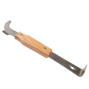 Planet Gates 200284146 Beekeeping Bee Hive Tools J Type With Wooden Handle Cut Honey Knife Product Beehive Scraper For Beekeeper Supplies Equipment (Light Grey)