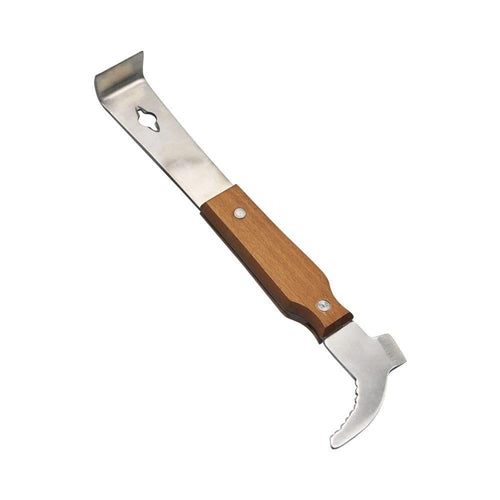 Planet Gates 200284146 Beekeeping Bee Hive Tools J Type With Wooden Handle Cut Honey Knife Product Beehive Scraper For Beekeeper Supplies Equipment (Light Grey)