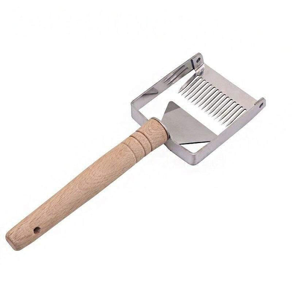 Planet Gates 200284146 Beekeeping Equipment Uncapping Scraper Honey Honeycomb Scraper Wooden Handle Tool Uncapping Fork Beekeeping