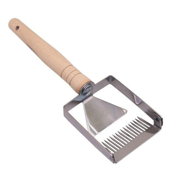 Planet Gates 200284146 CW585 Honey fork / Beekeeping spatula Beekeeping Equipment Uncapping Scraper Honey Honeycomb Scraper Wooden Handle Tool Uncapping Fork Beekeeping