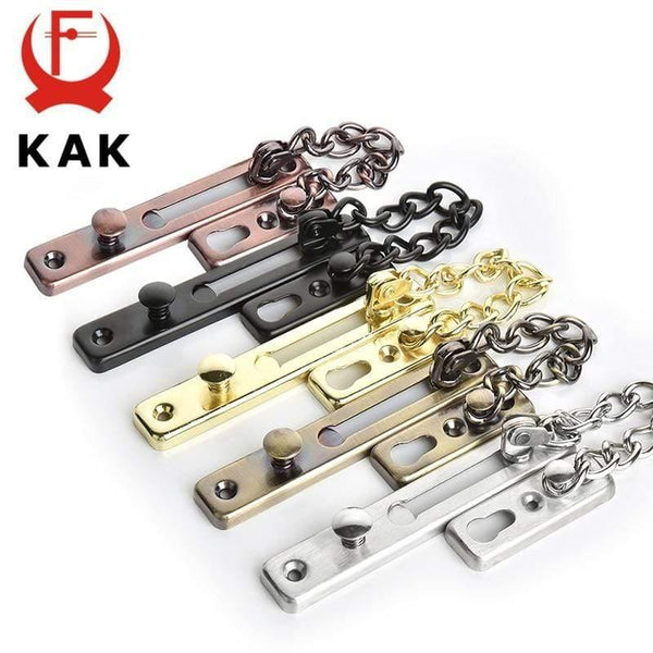 Planet Gates 200289143 Stainless Steel Security Door Chain Lock Anti-theft Door Chain Door Latch Nail Free Glue Thicken Door Lock Hardware