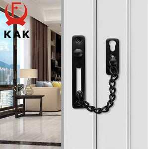Planet Gates 200289143 Stainless Steel Security Door Chain Lock Anti-theft Door Chain Door Latch Nail Free Glue Thicken Door Lock Hardware