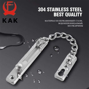 Planet Gates 200289143 Stainless Steel Security Door Chain Lock Anti-theft Door Chain Door Latch Nail Free Glue Thicken Door Lock Hardware