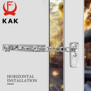 Planet Gates 200289143 Stainless Steel Security Door Chain Lock Anti-theft Door Chain Door Latch Nail Free Glue Thicken Door Lock Hardware