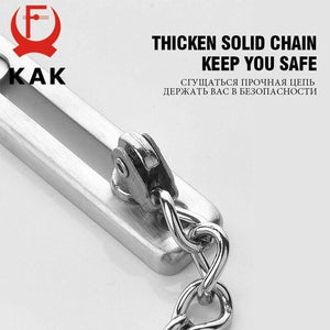 Planet Gates 200289143 Stainless Steel Security Door Chain Lock Anti-theft Door Chain Door Latch Nail Free Glue Thicken Door Lock Hardware