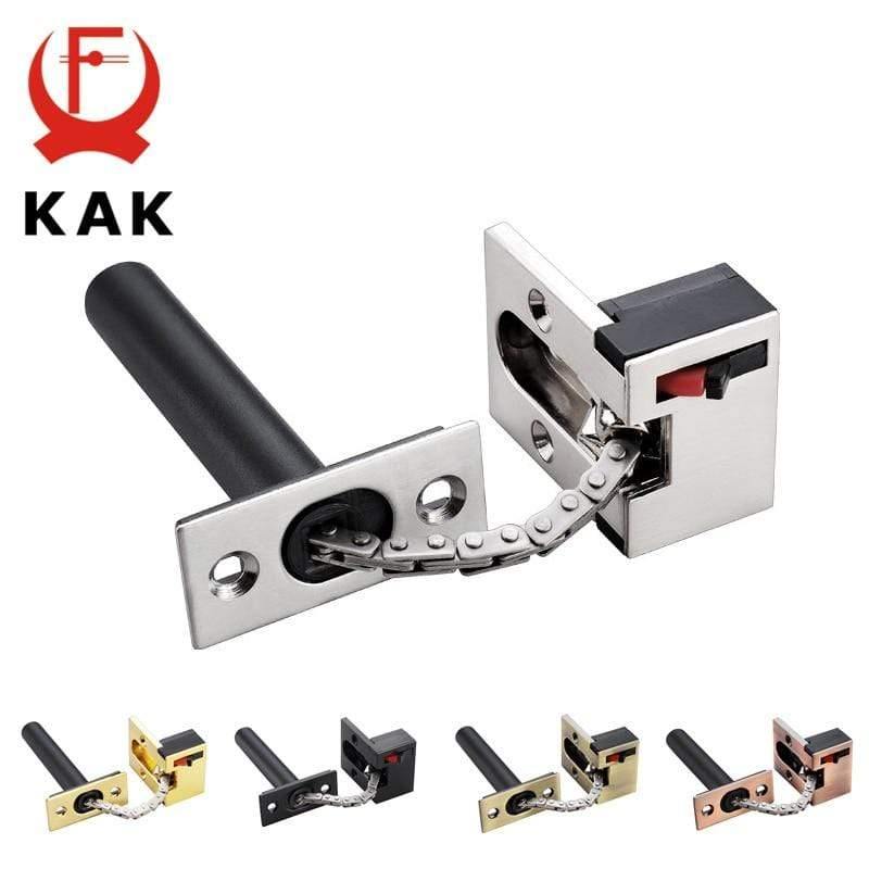 Planet Gates 200289143 Zinc Alloy Hidden Security Door Chain Lock Extruded Door Latch Anti-theft Door Lock Home Hotel Kids Protection Lock Hardware