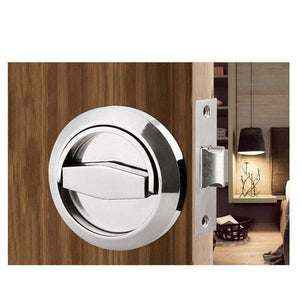 Planet Gates 200292145 Bright Chrome Set Hidden Door Locks Stainless Steel Handle Kitchen Bedroom Invisible Pulls Mechanical Outdoor Lock For Fire Proof Hardware