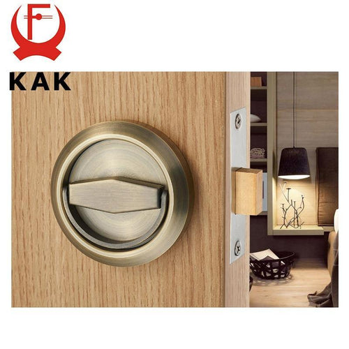 Planet Gates 200292145 Bronze Set Hidden Door Locks Stainless Steel Handle Recessed Invisible Keyless Mechanical Outdoor Lock For Fire Proof Home Hardware