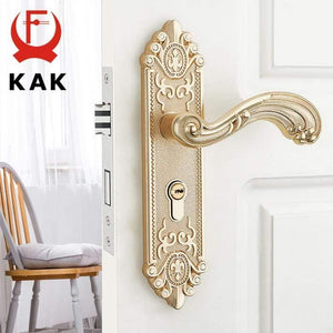 Planet Gates 200292145 European Style Mute Room Door Lock Handle Fashion Interior Door Knobs Lock Luxurious Anti-Theft Gate Lock Furniture Hardware