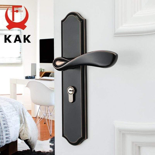 Planet Gates 200292145 Fashion Mute Room Door Lock Zinc Alloy Interior Door Lock Handles European Style Anti-theft Gate Lock Furniture Hardware
