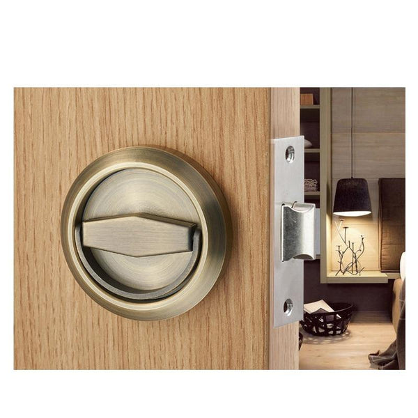Planet Gates 200292145 Green bronze Set Hidden Door Locks Stainless Steel Handle Kitchen Bedroom Invisible Pulls Mechanical Outdoor Lock For Fire Proof Hardware
