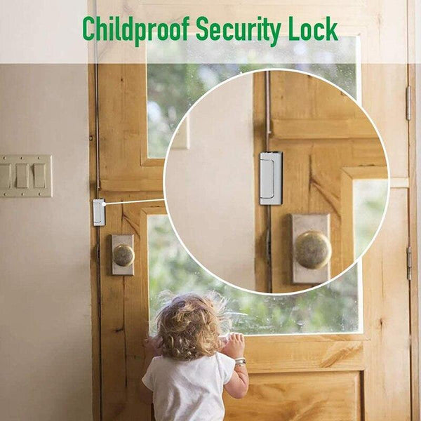 Planet Gates 200292145 Home Security Door Lock Childproof Door Reinforcement Lock With 3" Stop Withstand 800 Lbs Upgrade Lock Defender Hardware