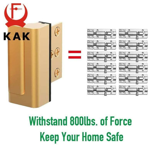 Planet Gates 200292145 Home Security Door Lock Childproof Door Reinforcement Lock With 3" Stop Withstand 800 Lbs Upgrade Lock Defender Hardware
