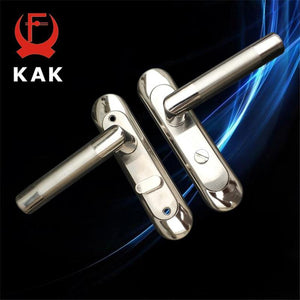 Planet Gates 200292145 Simple Washroom Door Lock Stainless Steel Interior Door Handle Lock Anti-theft Lock Bathroom Toilet Lock Furniture Hardware