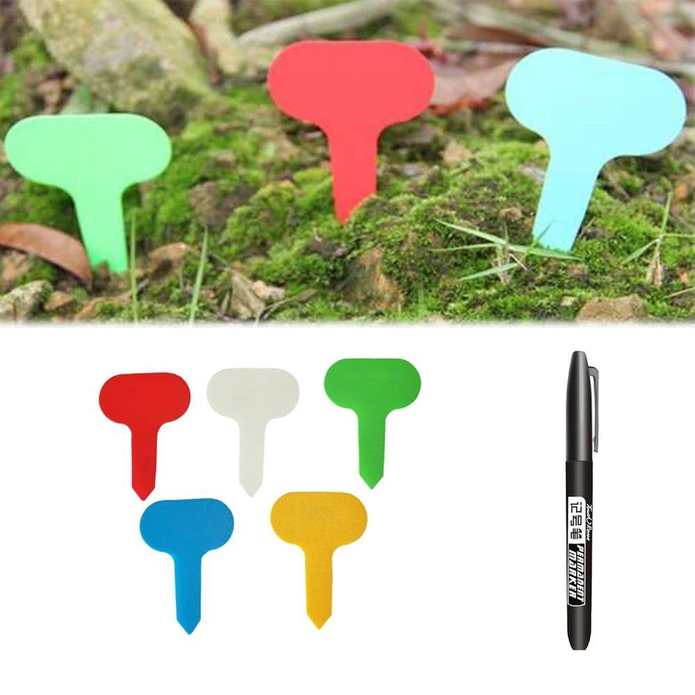 Planet Gates 200321147 100PCS T-type Plant Markers Labels Waterproof Tags Garden Labels Seed Nursery Garden Stake Plant Labels Gardening Accessories