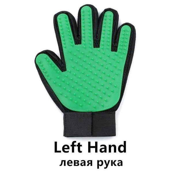 Planet Gates 200325142 Green Left Hand Dog Grooming Glove Pet Products Mascotas Cat Deshedding Hair Remove Cleaning Puppy Massage Dla Psa Gatos Perros