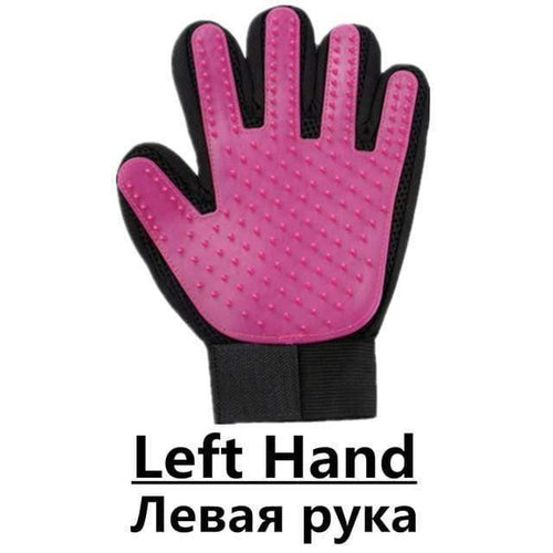 Planet Gates 200325142 Pink Left Hand Dog Grooming Glove Pet Products Mascotas Cat Deshedding Hair Remove Cleaning Puppy Massage Dla Psa Gatos Perros