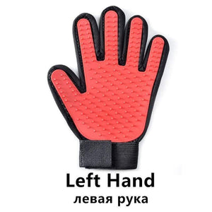 Planet Gates 200325142 Red Left Hand Dog Grooming Glove Pet Products Mascotas Cat Deshedding Hair Remove Cleaning Puppy Massage Dla Psa Gatos Perros