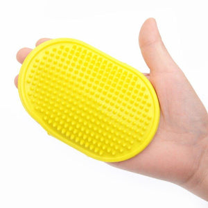 Planet Gates 200325142 yellow / Right hand Fashion Rubber Pet Bath Brush Environmental Protection Silicone Glove For Pet Massage Pet Grooming Glove Dogs Cats Pet  Supplies