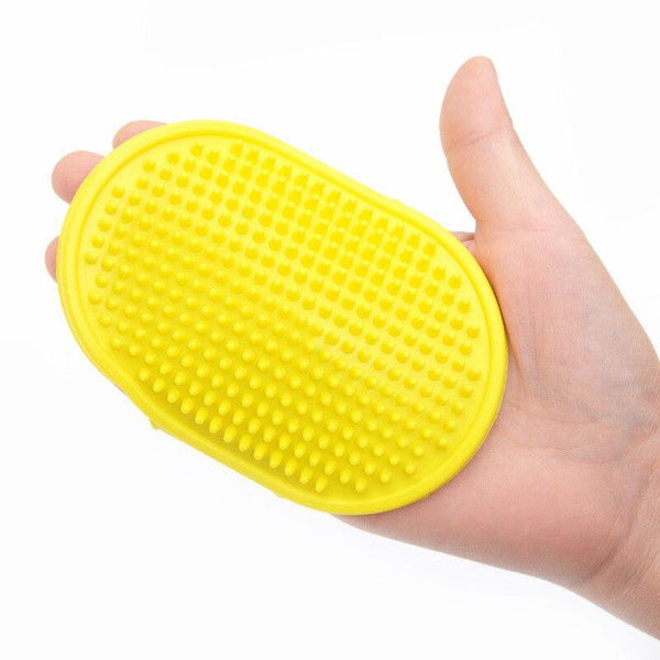 Planet Gates 200325142 yellow / Right hand Fashion Rubber Pet Bath Brush Environmental Protection Silicone Glove For Pet Massage Pet Grooming Glove Dogs Cats Pet  Supplies