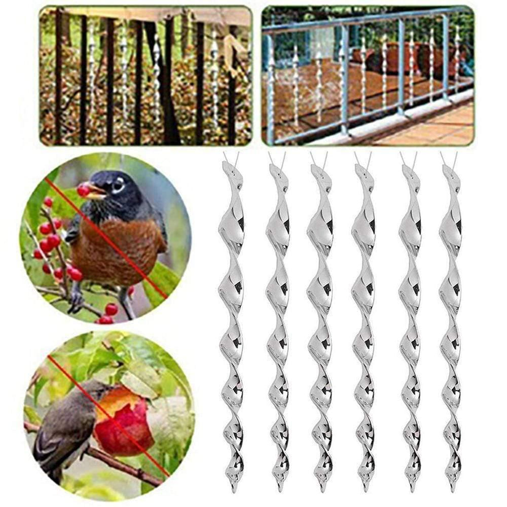 Planet Gates 200327217 6/8Pcs Rotating Reflective Rod Bird Repeller Environmental Protection Scare Tool  Small Durable Birds Pigeons For Sparrows