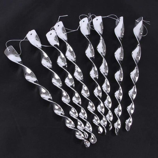 Planet Gates 200327217 8Pcs Bird Repeller Rotating Rod  Repellent Reflective Scare Rods Spiral Deterrent Control Device Garden Ornament (A)