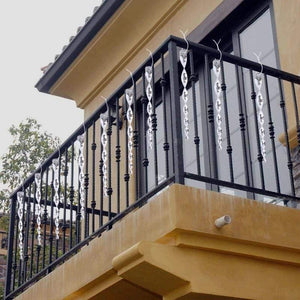 Planet Gates 200327217 8Pcs Bird Repeller Rotating Rod  Repellent Reflective Scare Rods Spiral Deterrent Control Device Garden Ornament (A)