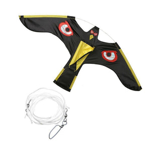 Planet Gates 200327217 A Bird Scarer Emulation Flying Hawk Drive Bird Kite For Garden Scarecrow Yard Home Breeze Easy To Fly Bird Repeller