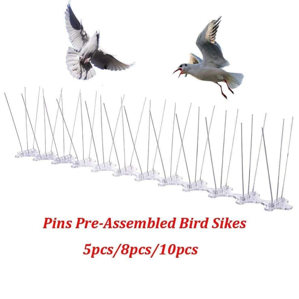 Planet Gates 200327217 Pins Pre-Assembled Stainless Steel Bird Spikes, Bird Deterrent Fence Spikes, Repels Pigeons,Seagulls Anti Bird Nest And Landing