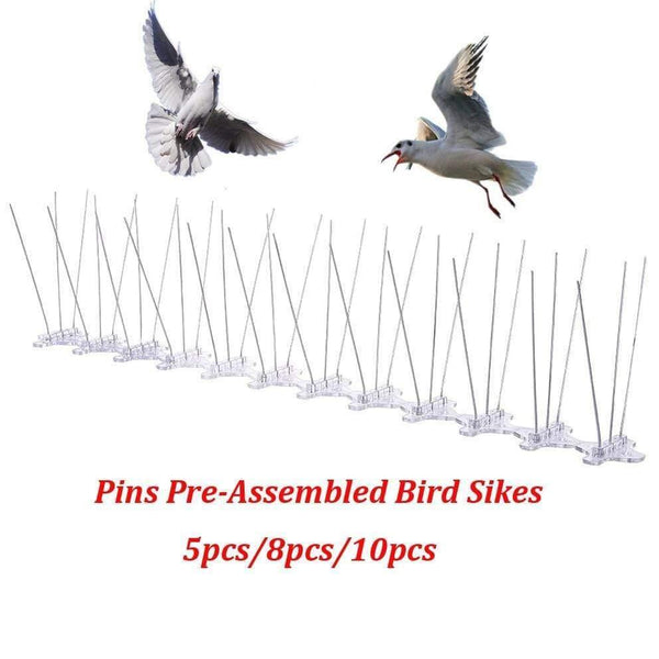 Planet Gates 200327217 Pins Pre-Assembled Stainless Steel Bird Spikes, Bird Deterrent Fence Spikes, Repels Pigeons,Seagulls Anti Bird Nest And Landing